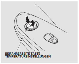 Bei Fahrzeugen mit separater Temperaturregelung