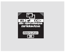 Im Display werden die wählbaren Einstellungen angezeigt. Wenn ??Alle