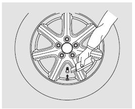 1. Platten Reifen und Felge vom Fahrzeug abnehmen.