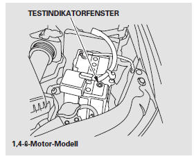 Den Zustand der Batterie einmal imMonat durch Kontrollieren des Testfensters