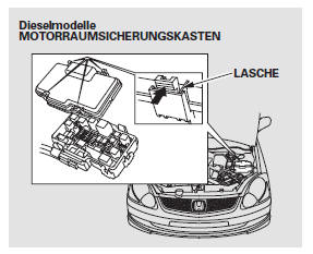 Überprüfen und Auswechseln der Sicherungen