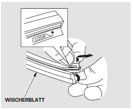 4. Das Wischerblatt aus der Baugruppe entfernen: