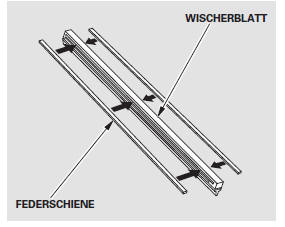 5. Die neuenWischerblätter überprüfen.